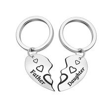 YALLNASL Father Daughter Gifts Matching Keychains - 2 Pcs Dad Small, Keychain