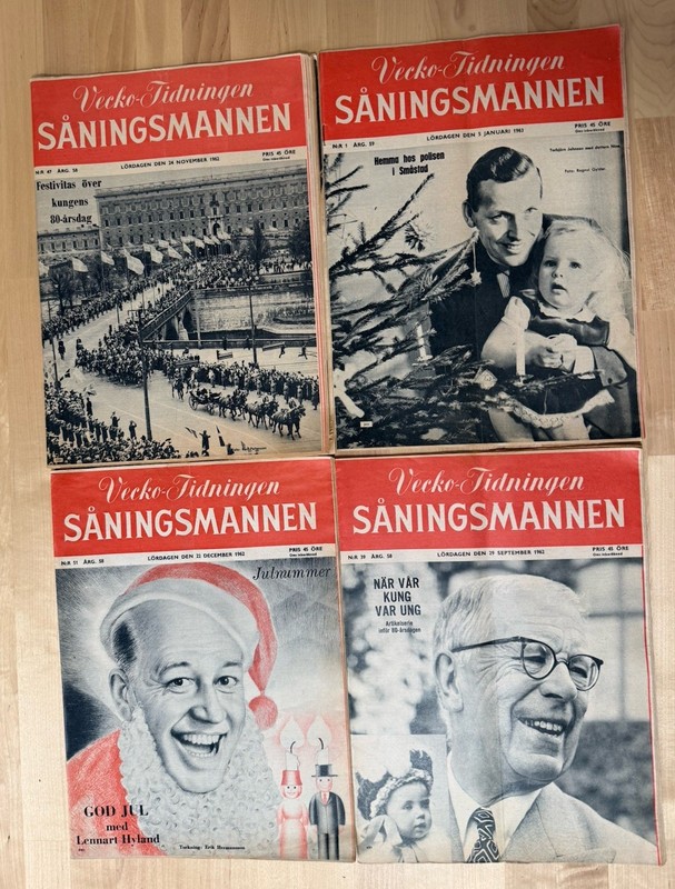 Lot of 7 -Vecko Tidningen Sanningsmannen Issue 2 Nov/Dec 1962 Swedish.