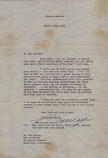 LOUIS B. MAYER - TYPED LETTER SIGNED 08/24/1949 LOUIS B. MAYER - TYPED LETTER SIGNED 08/24/1949