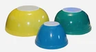 Vintage Pyrex Primary Colors Set of 3 Nesting Mixing Bowls/Ovenware 401 403 404