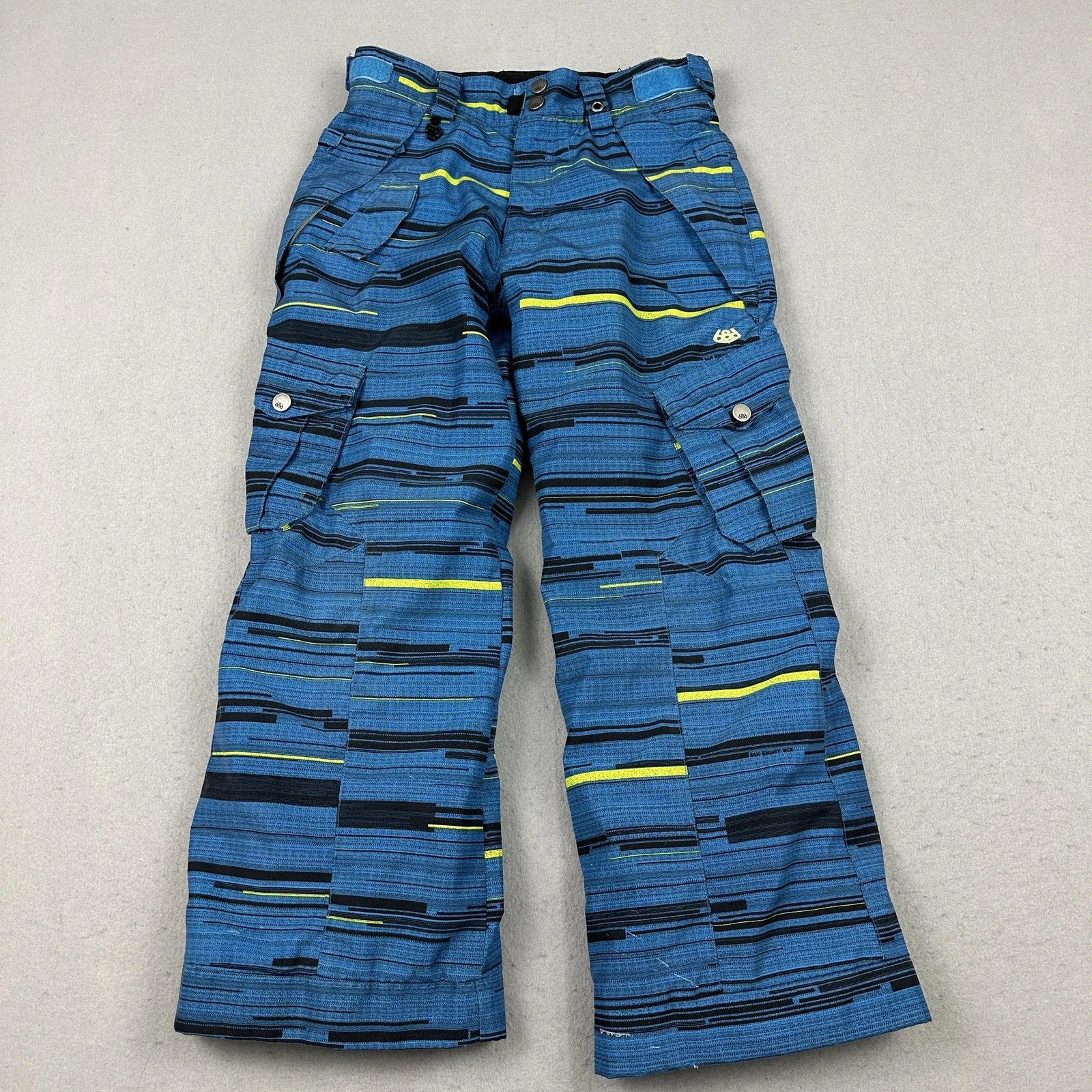 686 Snow Pants Boys Medium Blue Waterproof Insulated Ski Snowboard Winter M *