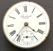 Antique New York Standard Grade 144 Pocket Watch Movement Parts/Repair 6s 7j