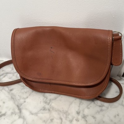 Vintage COACH #9937 Ritchie Bag Tan Leather Crossbody Saddle Bag -PLS READ