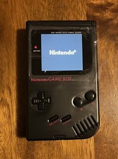 Black Nintendo Classic Game Boy DMG w/ Upgraded Backlit IPS LCD Screen Battery