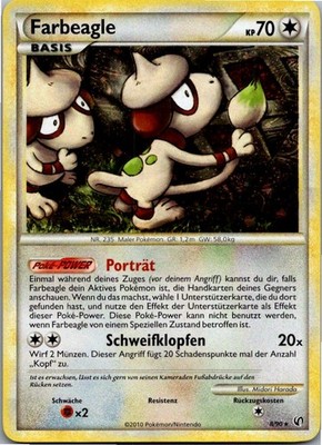 Pokémon Farbeagle 8/90 Holo - Unerschrocken - Deutsch 2010