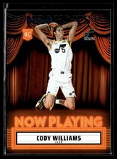 2024-25 Panini NBA Hoops Basketball Now Playing #11 Cody Williams Rookie RC