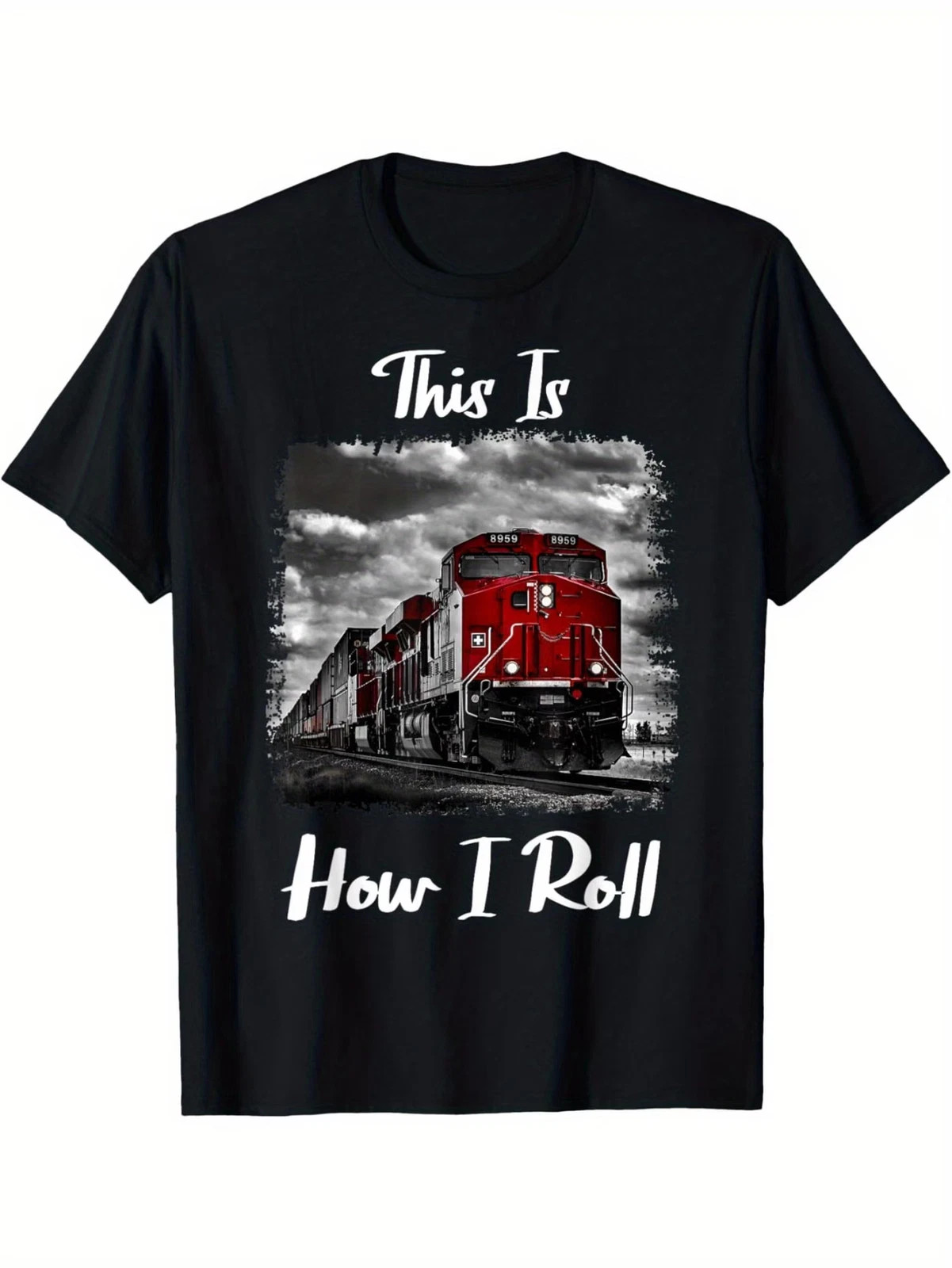 Funny Train Engineer T-Shirt – Railroad Freight Train Graphic Tee