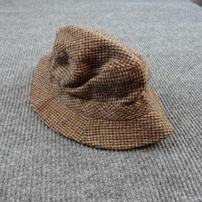 L.L. BEAN Vintage Harris Tweed Hand Woven Scottish Wool Hat Gray S Harris tweed vintage bucket hat - Gem main image 2