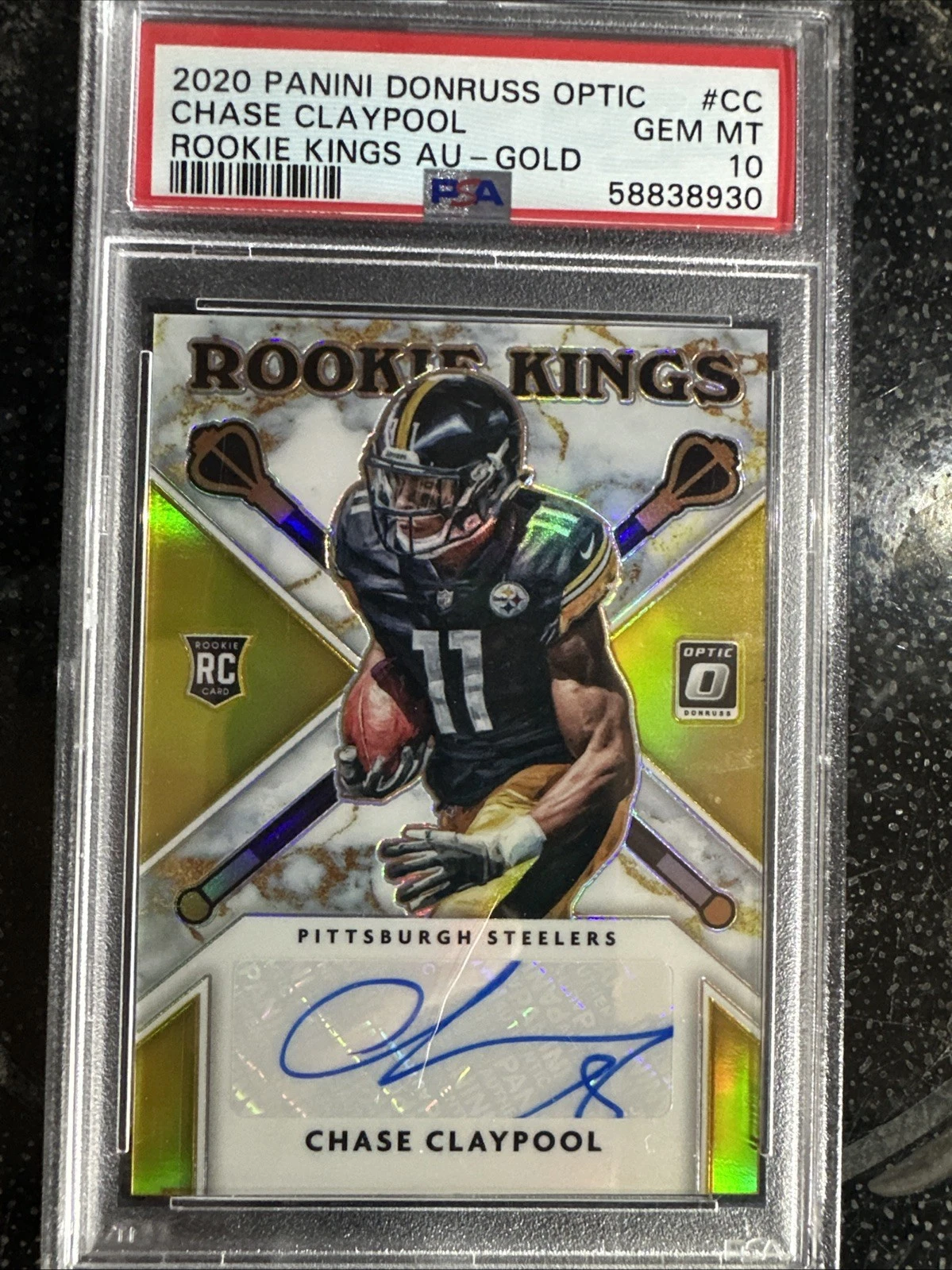 Chase Claypool Panini Donruss Optic Rookie Kings Autographs #CC Gold