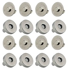20 Sets 18mm Silver Magnetic Snap Fasteners Purse Bag Sewing Crafts