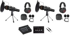 Rockville Line8 USB 2-Person Podcast Podcasting Recording Kit w/Mics Headphones