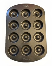 MINI DONUT Wilton 12 Cavity Non Stick Pan Bakeware Mini Cakes Baking Tray Tin