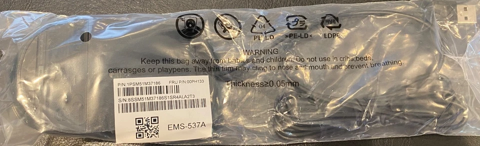 NEW Lenovo 1PSM51M37186 OEM Red Scroll 2 Button USB Optical Mouse FRU: 00PH133 - Image 4 of 4