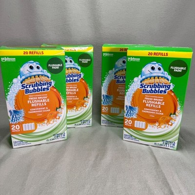 Scrubbing Bubbles Fresh Brush Flushable Refills Citrus Discontinued 80 Count