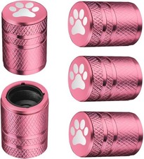 Tire Valve Stem Caps - 5 Pack Metal Air Caps with Plastic Liner, Corrosion Res