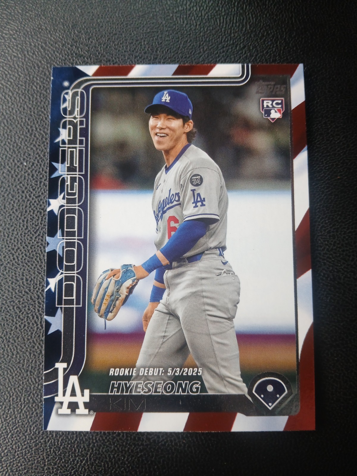 2025 Topps Update Hyeseong Kim RC Debut INDEPENDENCE DAY #/76 SSP🔥