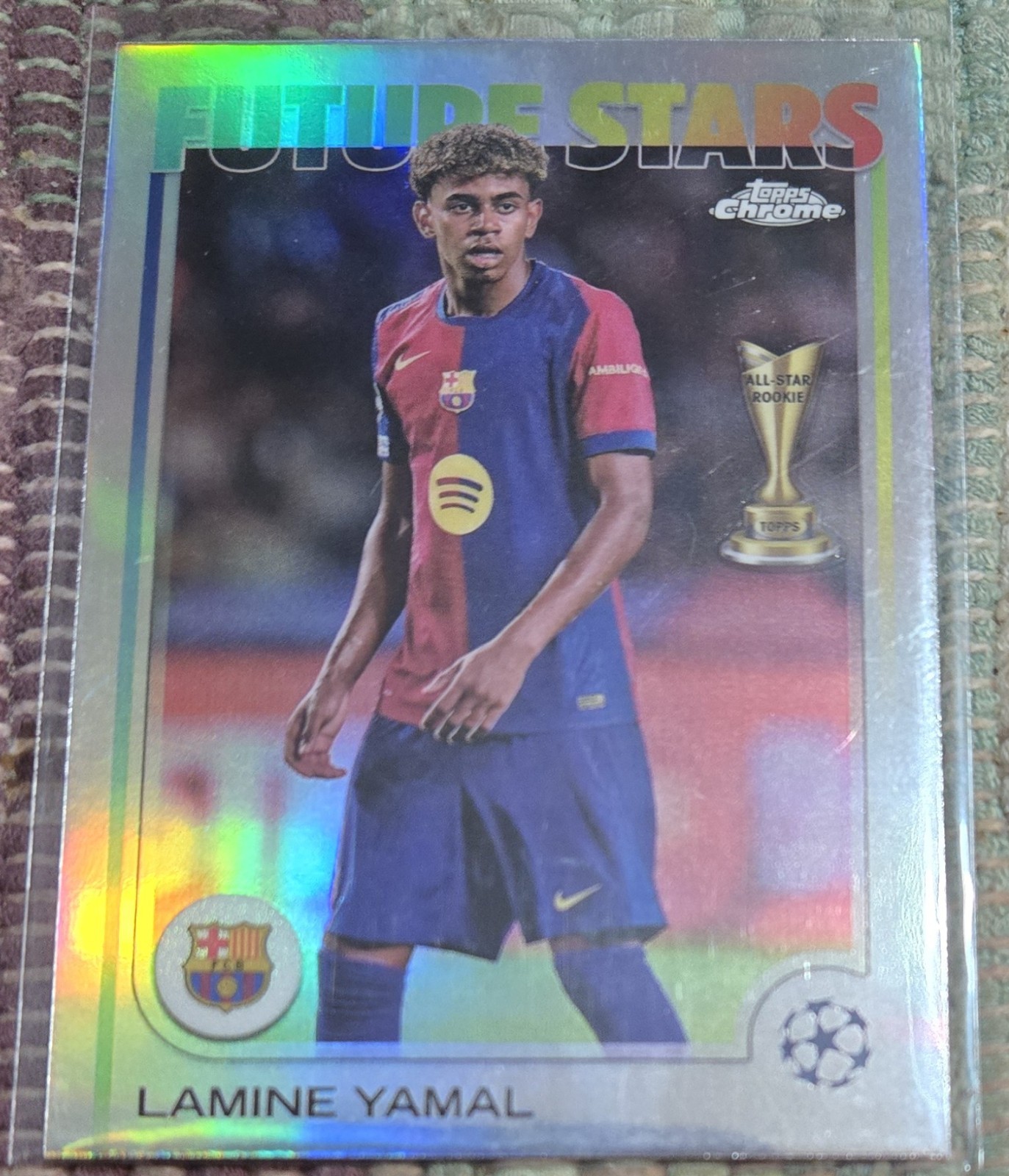Lamine Yamal Refractor 2025 Topps Chrome UEFA Champions League Future Stars #27