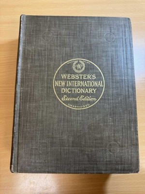 Webster's International Dictionary of the English Language Second Edition 1936