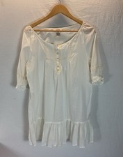 Sundance Womens Resort Beach Tunic SIze M Smocked Boho Coverup Coastal