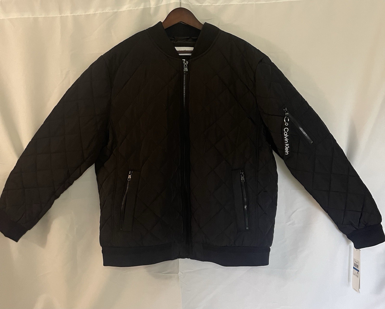 Calvin Klein Black Quilted Bomber Jacket – Men’s XL – NWT