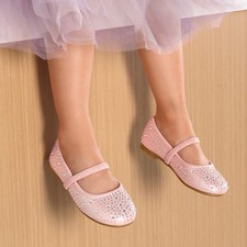Bebés Niñas Zapatos Planos Mary Jane Zapatos Sin Cordones Ballet Pisos Boda Fiesta Zapatos