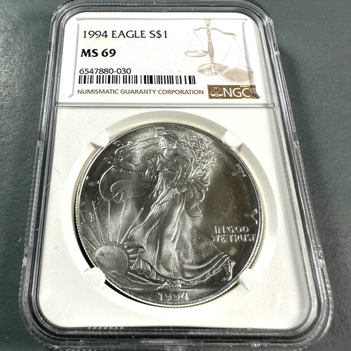 1994 Silver Eagle NGC MS69 (89042)