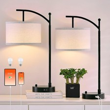 Table Lamp for Living Room Bedroom 23.5" Table Lamps Set of 2