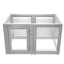 Clear Plastic Dog Playpen - 6-Panel, 30-inch Height, Durable Indoor/Outdoor P...