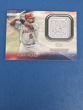 2021 Topps 70th Anniv Logo Patch #T70P-AP Albert Pujols Angels BASEBALL Card 3H