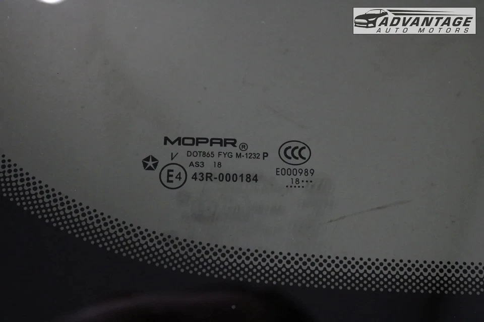 2017-2025 克莱斯勒 PACIFICA 后方右侧四分之一面板窗玻璃原始设备制造商 — 第 4/4 张图片