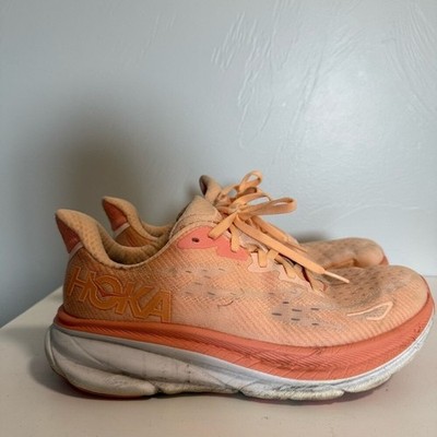 Hoka Women's Clifton 8 Cantaloupe Orange Sneaker Comfort Shoe 8B
