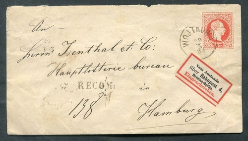 DR-Krone/Adler 1882 From Abroad Via BAHNPOST 4 Berlin Wroclaw From WOJTROWA