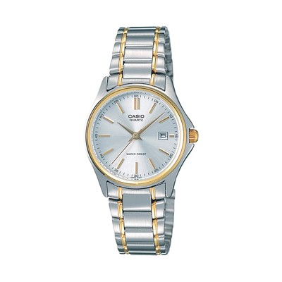 Casio Women s Gold Analog Watch Silver Dial Steel Bracelet - LTP-1183G-7A