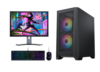 SCHNELLER Gaming PC Bundle: Intel Core i7 i5 i3 32GB RAM RTX 3050 Windows 11 - 22''