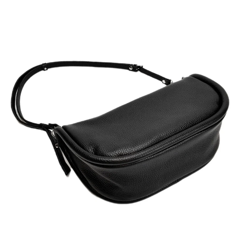 COACH Borsa donna in VERA PELLE fatta a mano nera tracolla tracolla tracolla catena