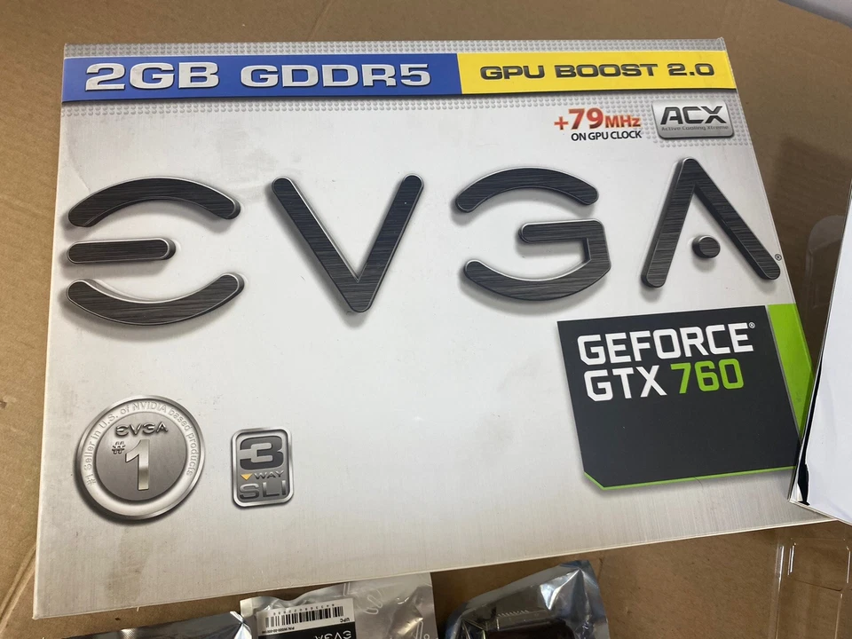 EVGA Nvidia GeForce GTX 760 SC ACX 2GB GDDR5 Graphics Card Box New - Image 2 of 4
