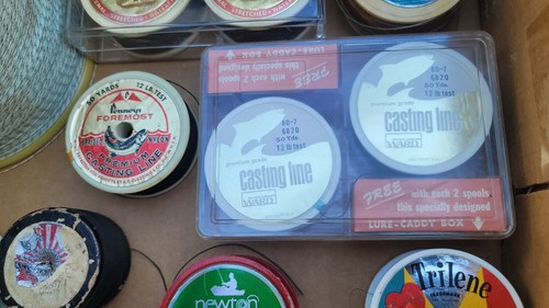 Vintage NOS Braided Nylon Fishing Line Lot. DuPont,Garcia,Gudebrod ...