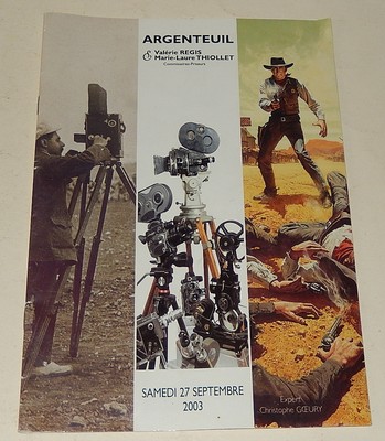 Catalogue Vente Argenteuil 2003 Photo Cinéma Affiches Pré-cinéma Occasion