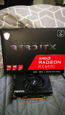 MSI Radeon RX 6400 AERO ITX 4GB GDDR6 Grafikkarte