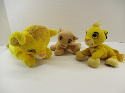 Lot (3) Vintage Disney Lion King Young Simba Nala 6  Plush from Disney store