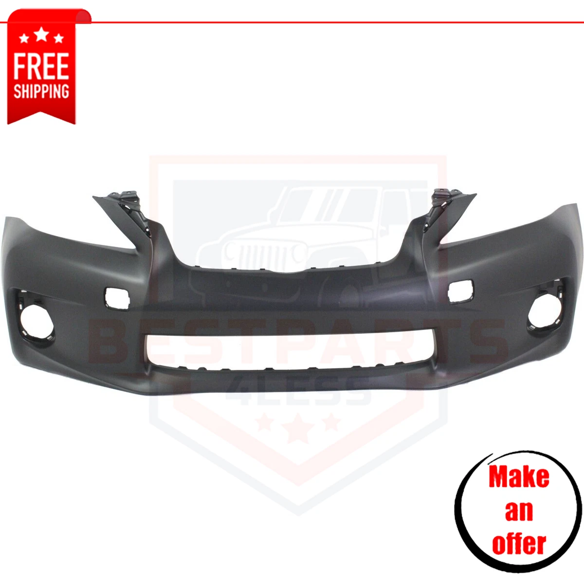 New Front Bumper Cover LX1000226 primed for 2011 2013 Lexus CT200h