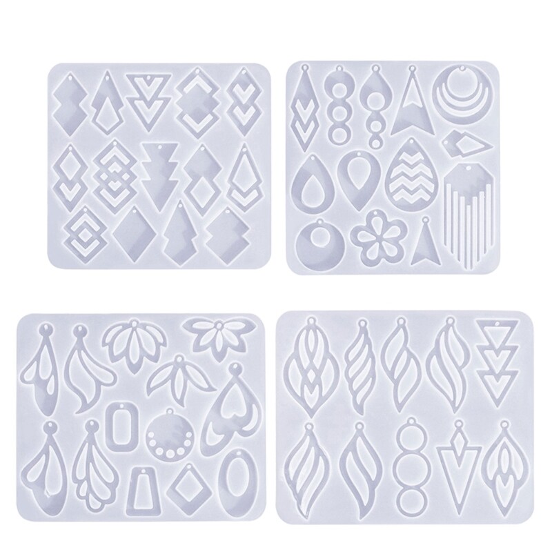 Silicone Geometric Earring Molds for DIY Jewelry Crafting