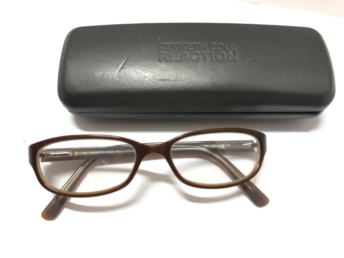 135 kenneth cole reaction frame glasses unisex brown with hard