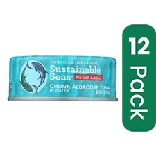 Sustainable Seas Chunk Albacore Tuna In Water 5 oz (Pack of 12)