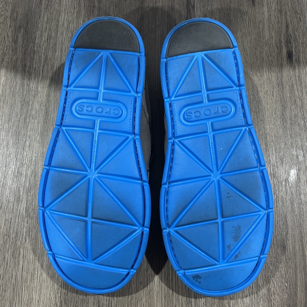 Crocs Cabo loafers mens 13 Crocs Santa Cruz Gray Canvas Convertible Slip On Shoes  main image 4