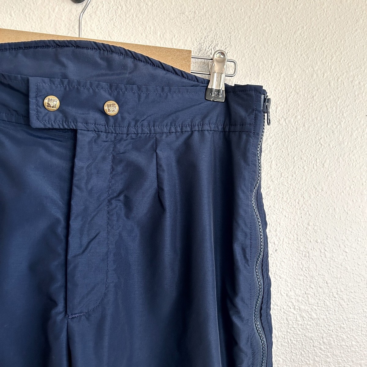 Vintage Columbia Ski Pants Womens S Blue Zipper Sides