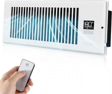 Quiet Register Booster Fan Fits 4" X 12" (DUCT OPENING CUTOUT), 10-Speed Smart H