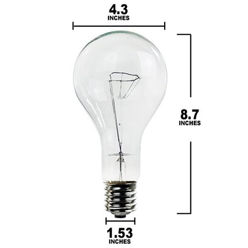 Sunlite 500 Watt PS35 High Wattage, Mogul Base, Clear - Picture 2 of 2