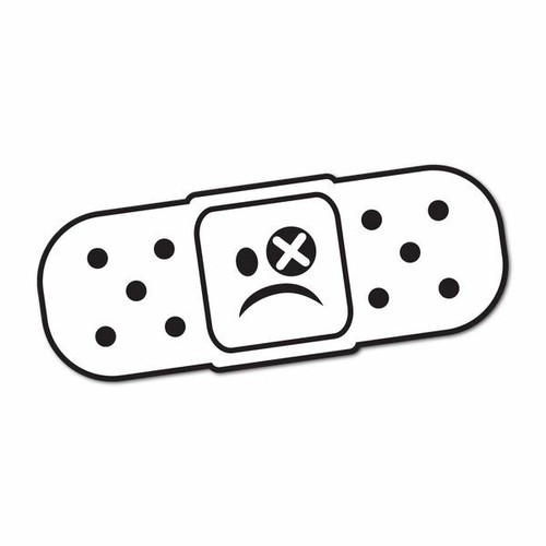 Sad Bandaid Sticker / Decal JDM Drift Broken Bandage Funny Bumper Car