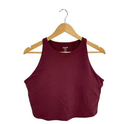 Comfy Sleeveless Crop Tank Top - Racerback & Scoop Neck In Dark Burgundy For Yoga, Layering & Casual Wear (Medium)